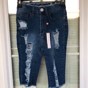 Redfox Jeans NWT Ripped Bermuda Shorts Small